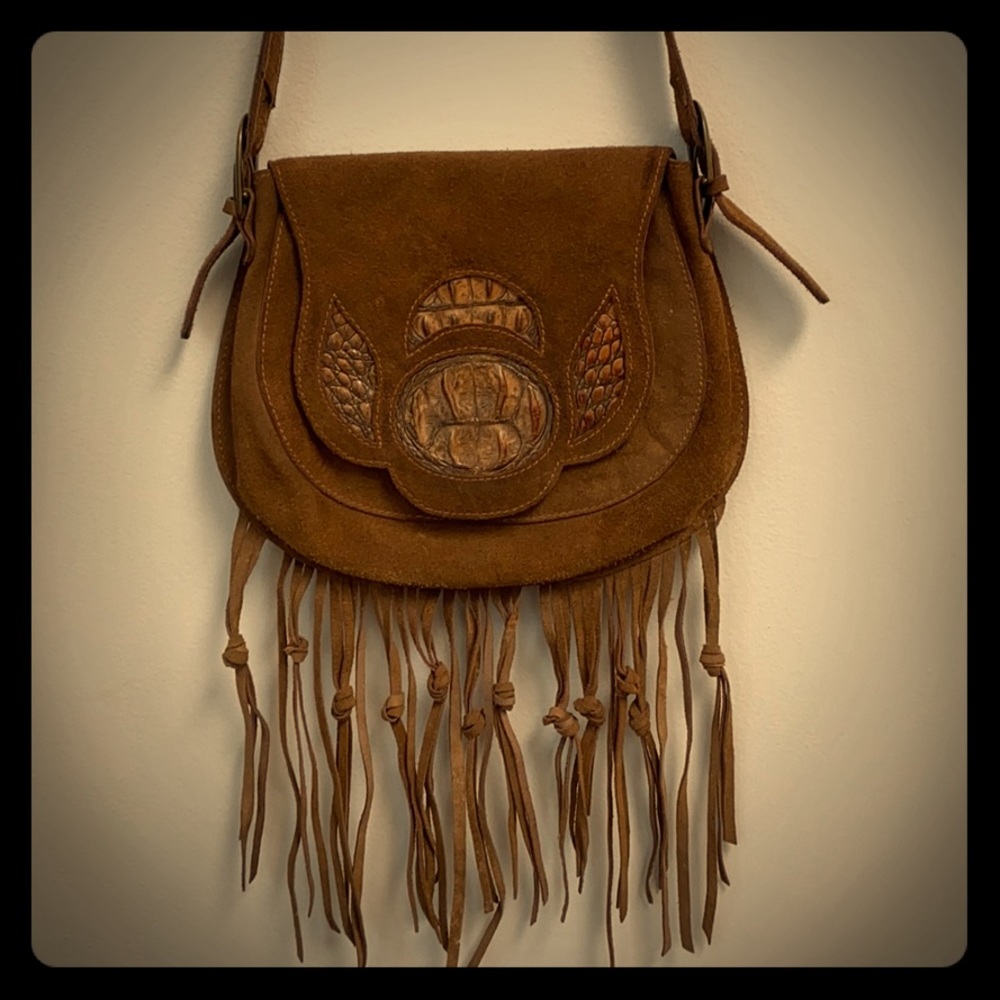 Woman’s purse, made from real suede